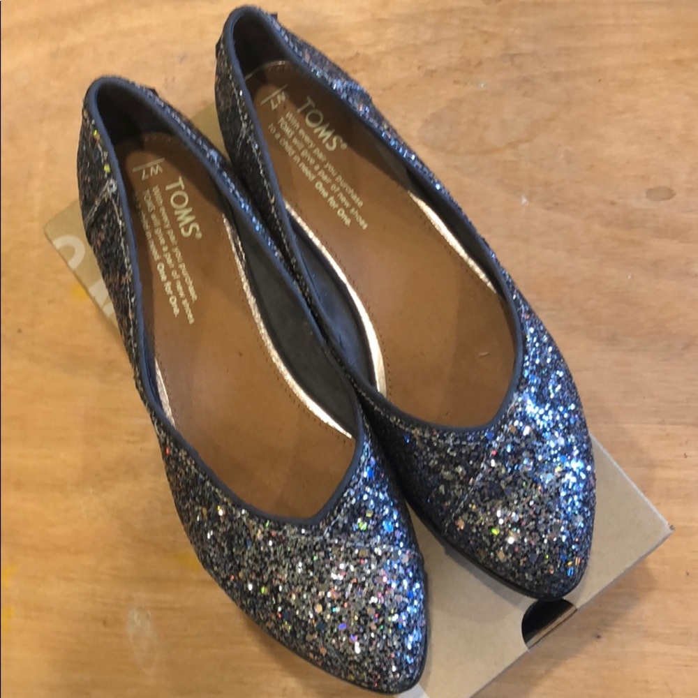 TOMS Jutti Pewter Glitter
